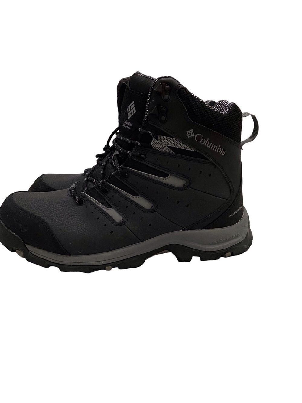 Columbia Gunnison Omni-Heat men boots black steel grey winter hicking size 15